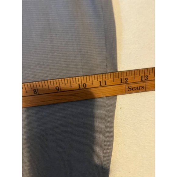 Van Heusen Flex Fit Dress Pants Mens 36 x 32L Grey Check Straight Leg Non Iron - Picture 5 of 11